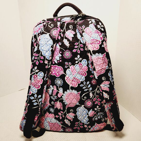 Vera Bradley Alpine Floral Campus Backpack Retired Embroidered Book Bag READ main image 5